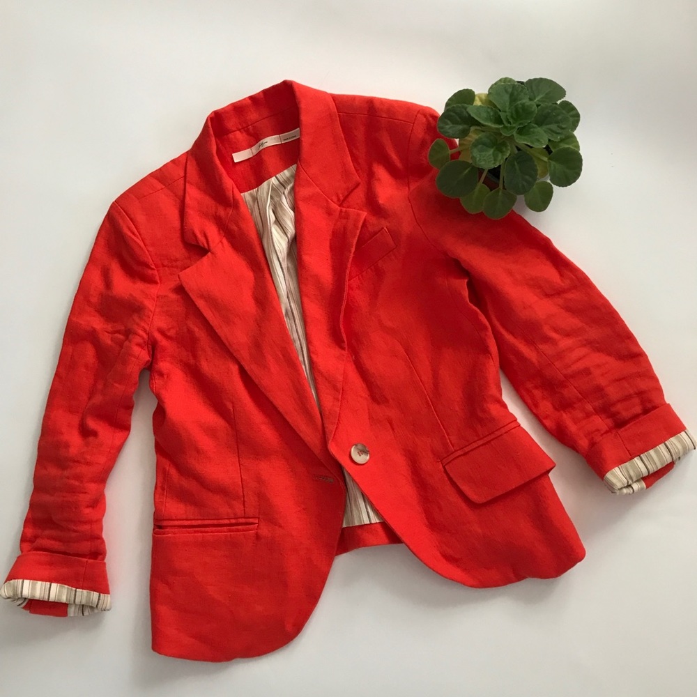 Bright Gibson Petite Blazer - Vibrant Orange